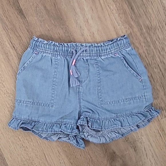 Baby Gap Blue Cotton Ruffled Drawstring Shorts 18-24m - Picture 2 of 6